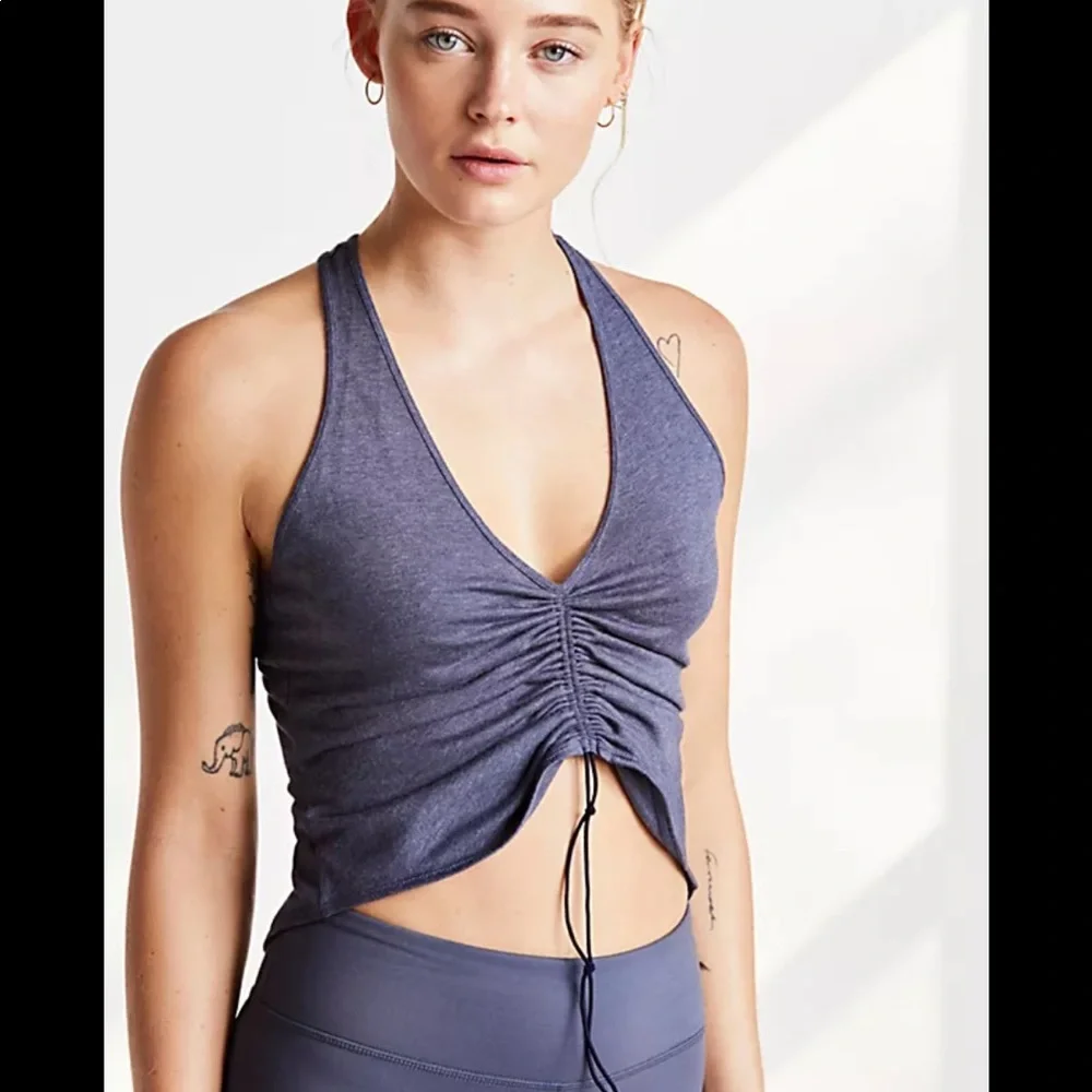 5/$25 Free People Balance Tank Ruched Tie Front Tank | NWOT | Rare Find